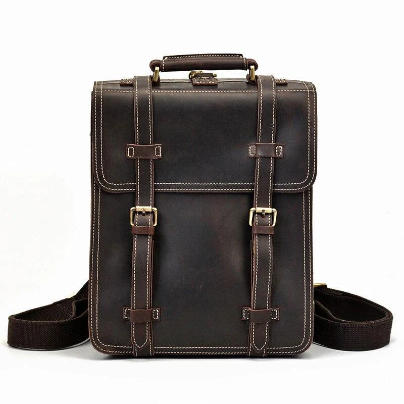 Sac à dos en cuir cartable femme | MAILLARD