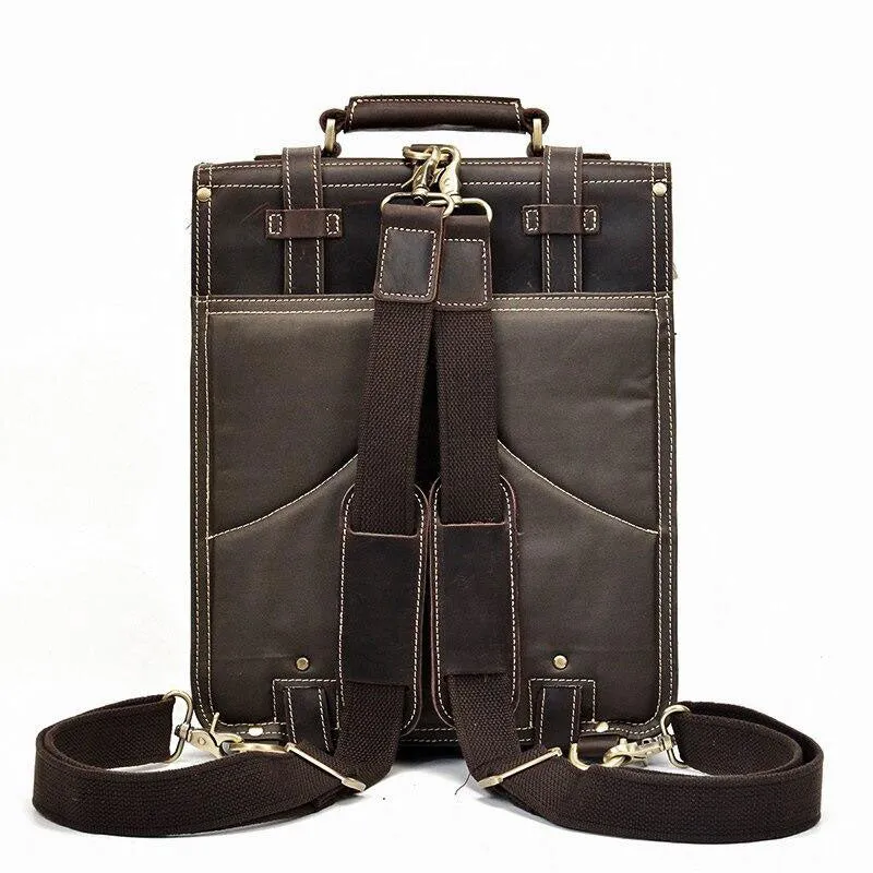 Sac à dos en cuir cartable femme | MAILLARD
