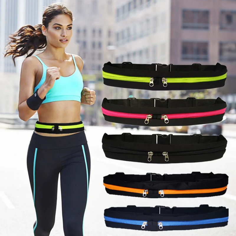 New Outdoor Running Waist Bag Waterproof Mobile Phone Holder Jogging Belt Belly Bag Women Gym Fitness Bag Lady Sport Accessories