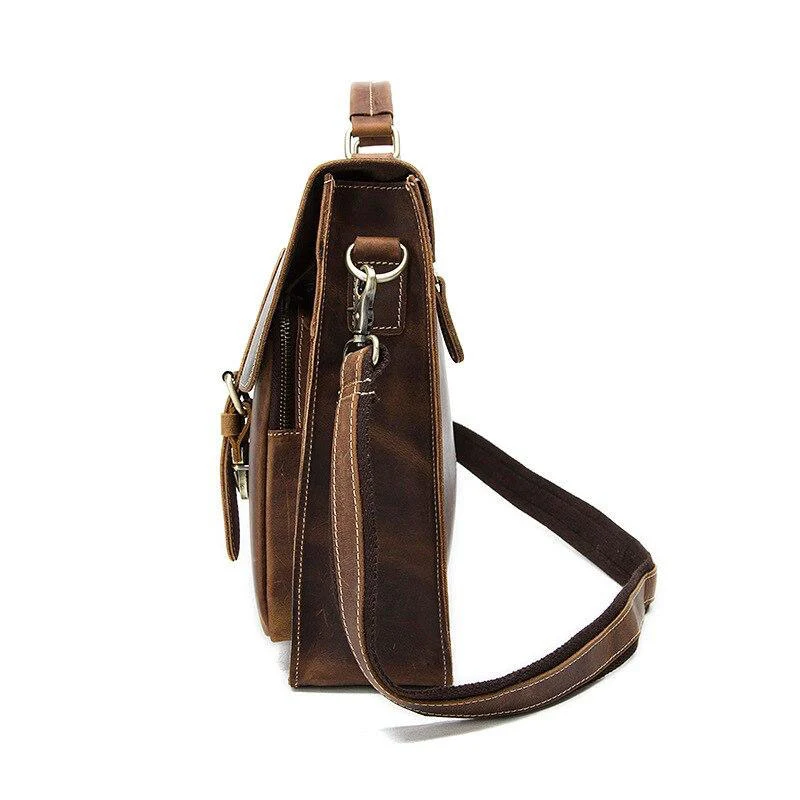 Sac bandoulière en cuir noir | JANEIRO