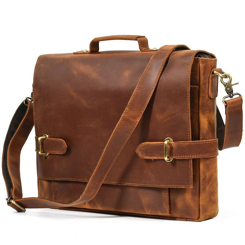 Sac bandoulière en cuir marron | QUITO
