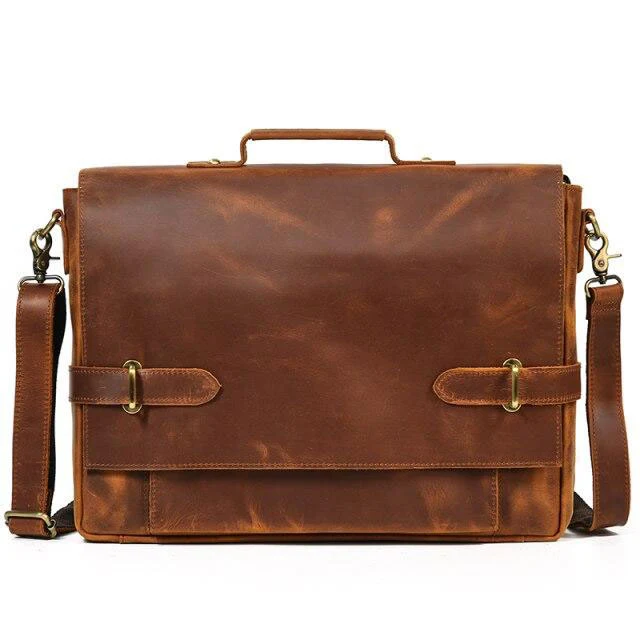 Sac bandoulière en cuir marron | QUITO