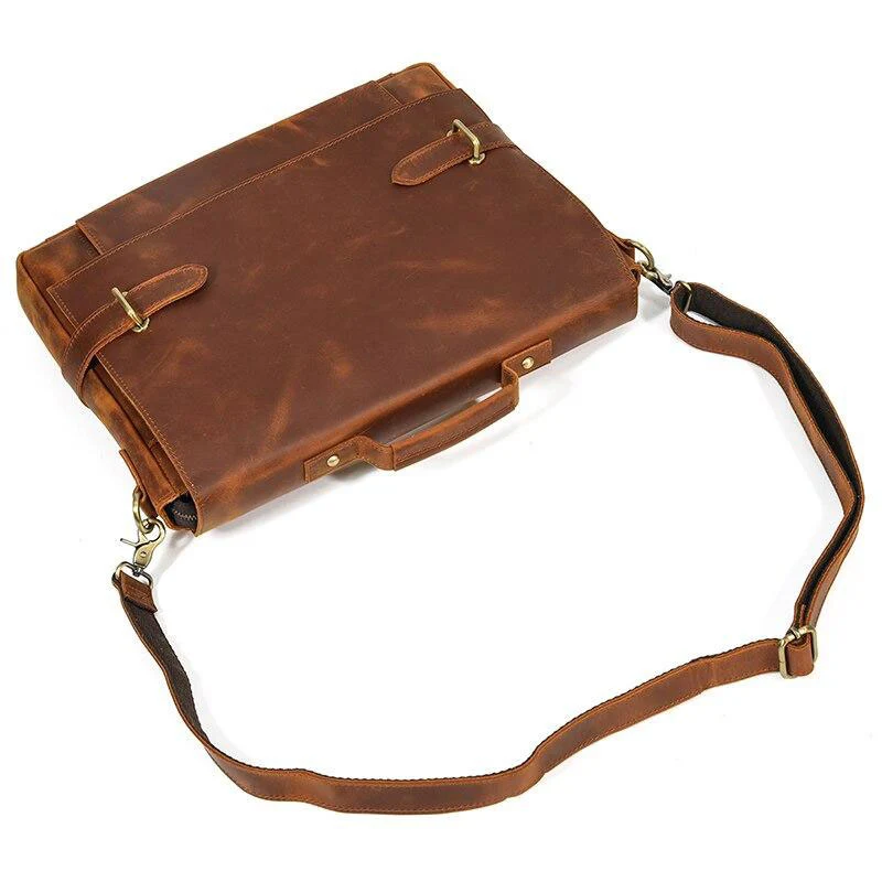Sac bandoulière en cuir marron | QUITO