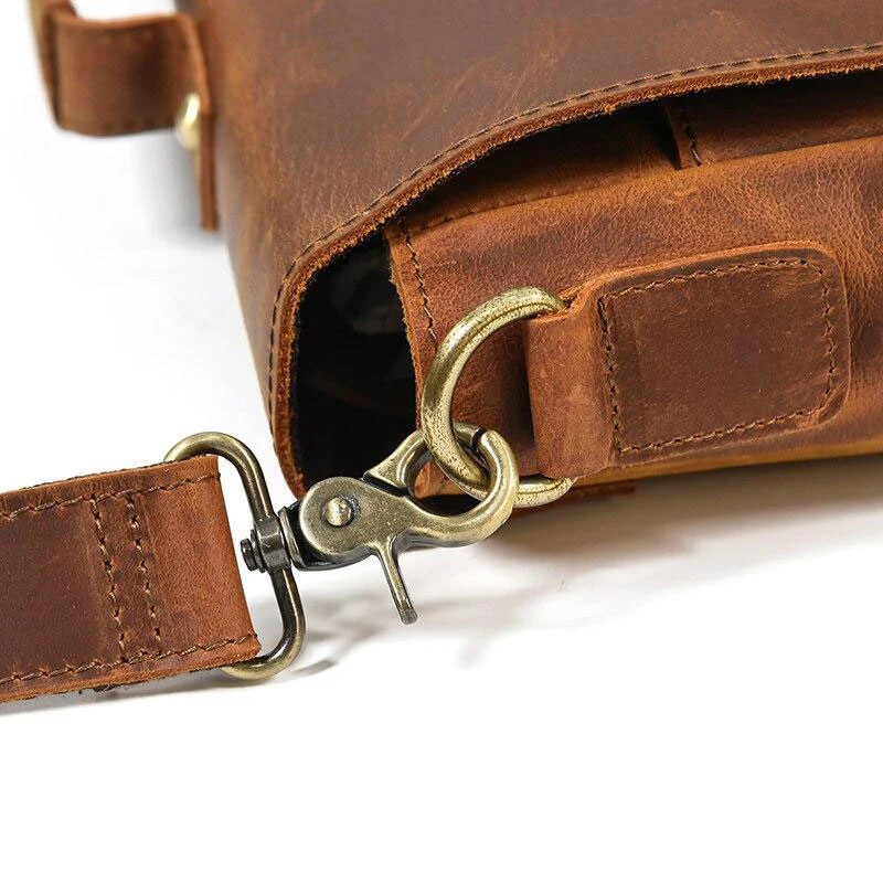 Sac bandoulière en cuir marron | QUITO