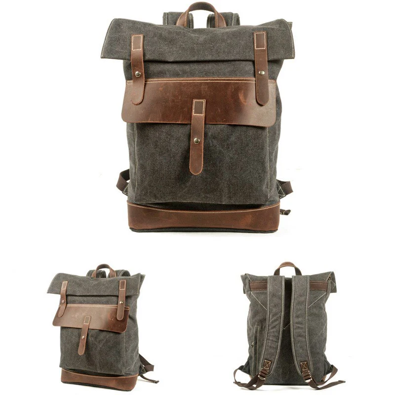 Sac à dos vintage homme toile | ELBERT