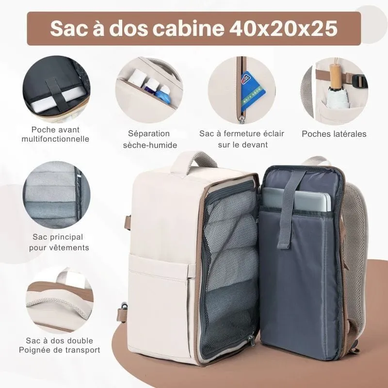 Sac à dos cabine 40x20x25