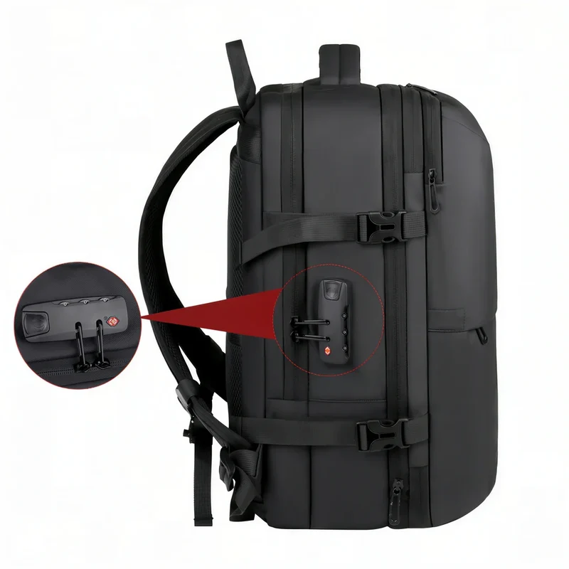 Sac à dos cabine antivol TSA multi-compartiments