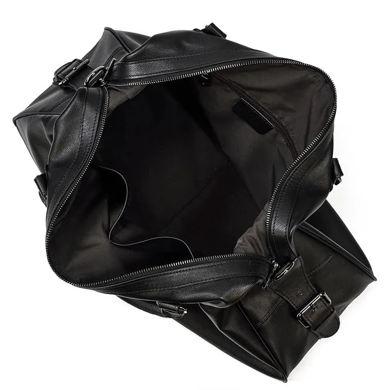 Sac de voyage homme en cuir noir | COPENHAGUE