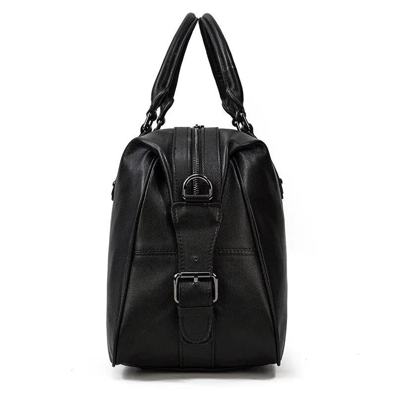 Sac de voyage homme en cuir noir | COPENHAGUE