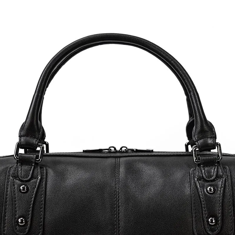 Sac de voyage homme en cuir noir | COPENHAGUE