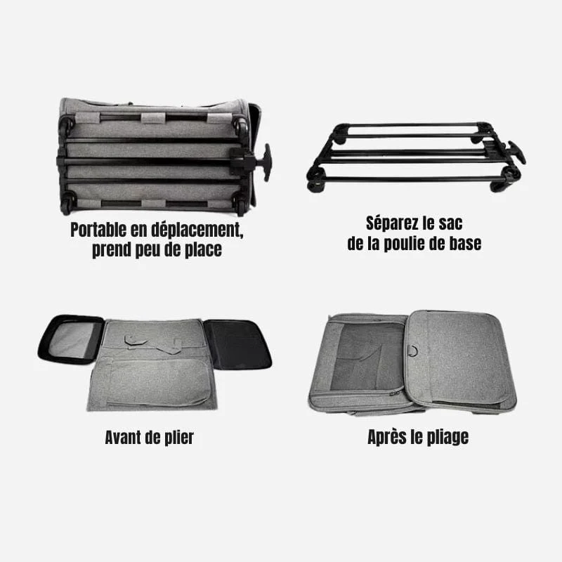 Sac de voyage pour chien à roulettes