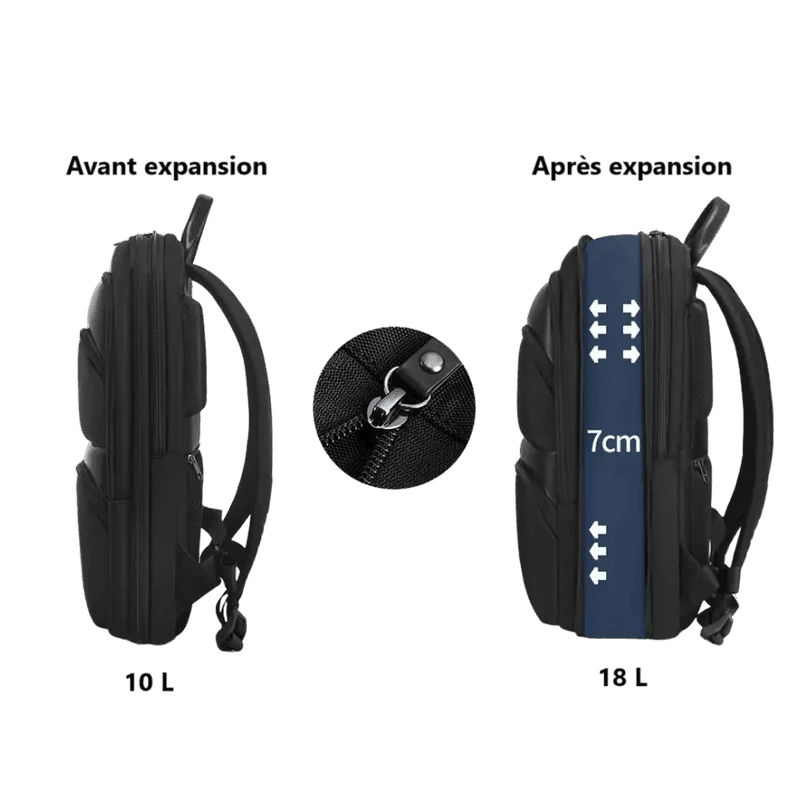 Sac à dos extensible ultra-fin 15,6 pouces - StellarFlex