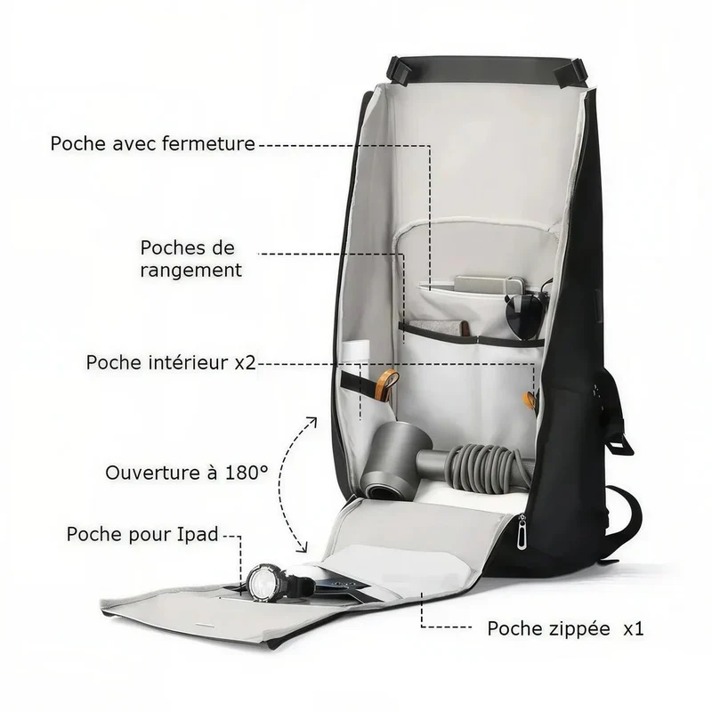 Sac à dos vélo urbain imperméable - Ryden I