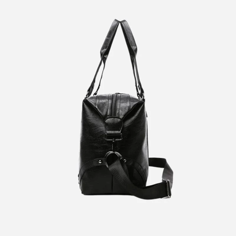 Sac de voyage femme cuir noir