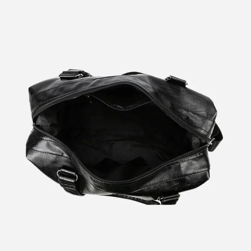Sac de voyage femme cuir noir