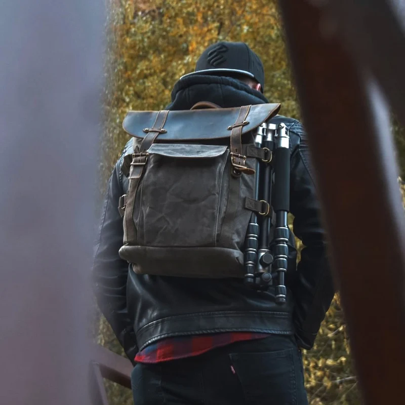 Sac à dos avec compartiment photo vintage | BRESSON