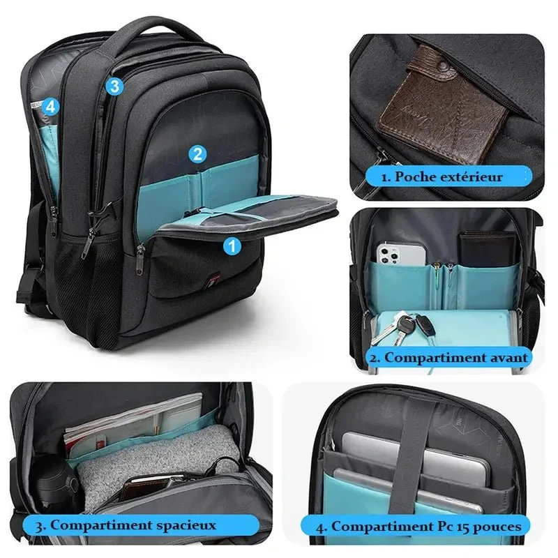 Sac à dos télétravail pour ordinateur portable - FlexWork