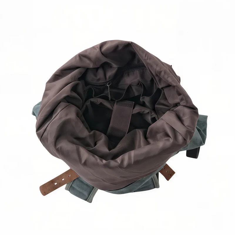 Sac à dos rétro roll top en tissu - Ruston
