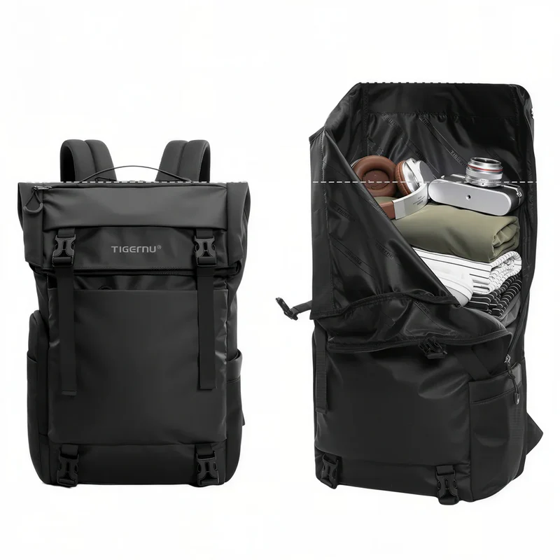 Sac à dos roll top PC 15 pouces moderne - Tigernu ZX