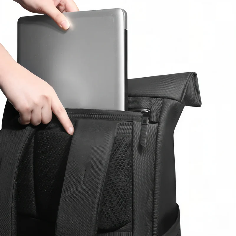 Sac à dos roll top avec compartiment PC dédié - Knight