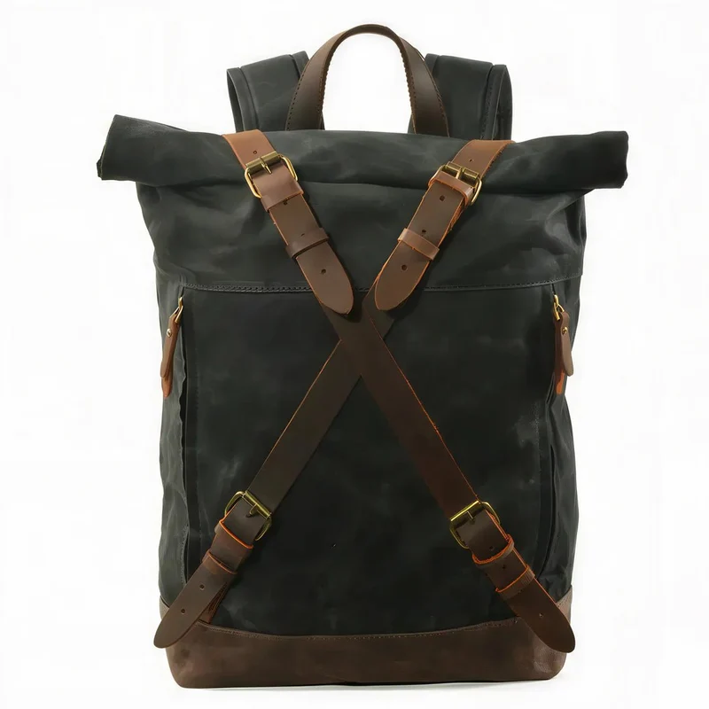 Sac à dos roll top rétro - Rustic