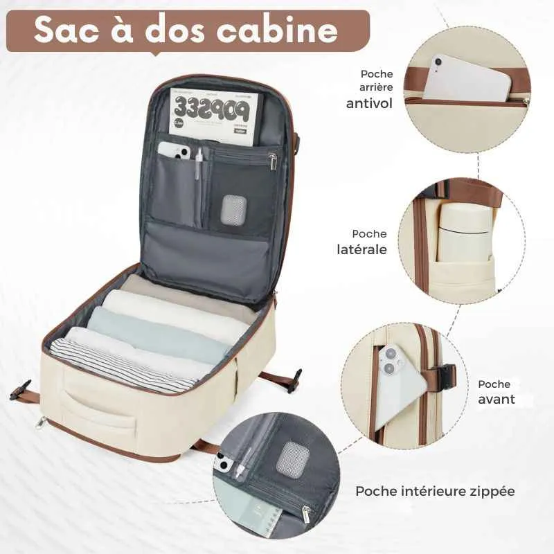Sac à dos taille bagage cabine