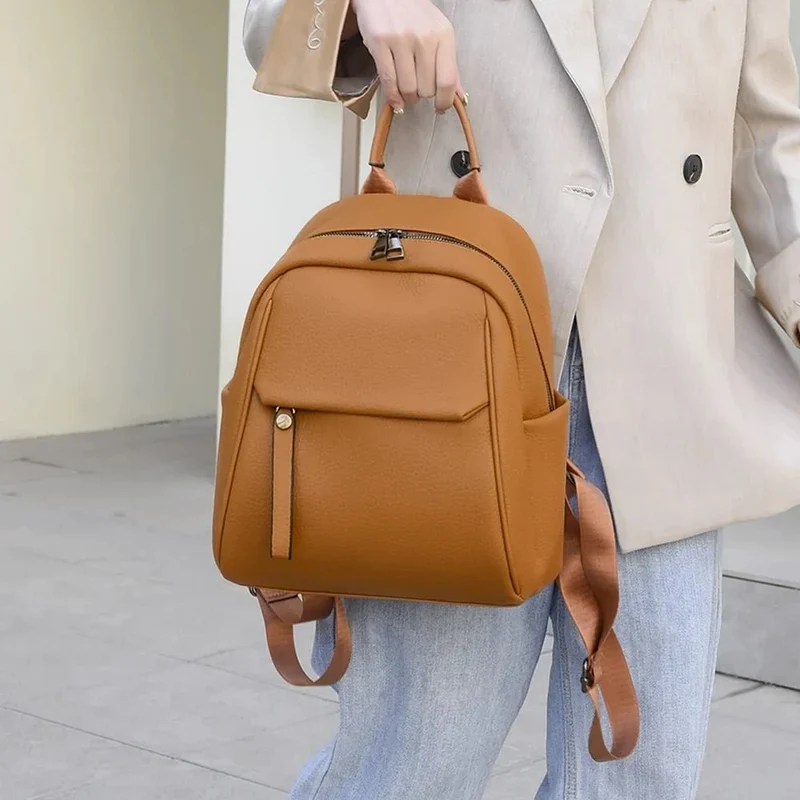 Petit sac à dos femme grainé souple - Manon