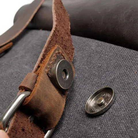 Sac à dos toile et cuir vintage | BÉLOUKHA