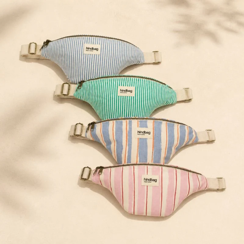 Sac banane Olivia rayée coton bio - Hindbag