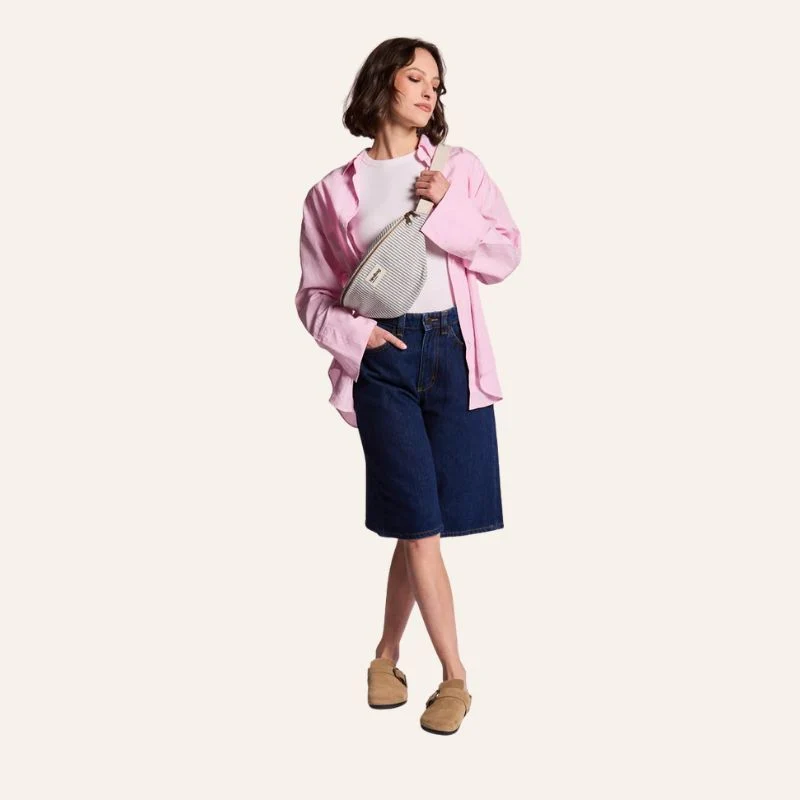 Sac banane Olivia rayée coton bio - Hindbag