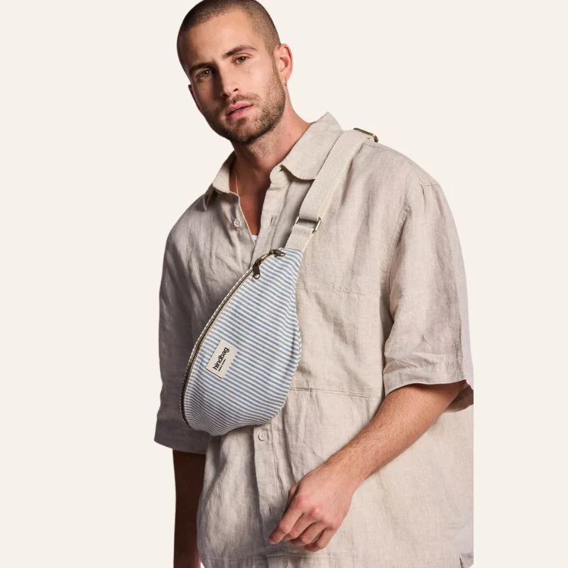 Sac banane Olivia rayée coton bio - Hindbag