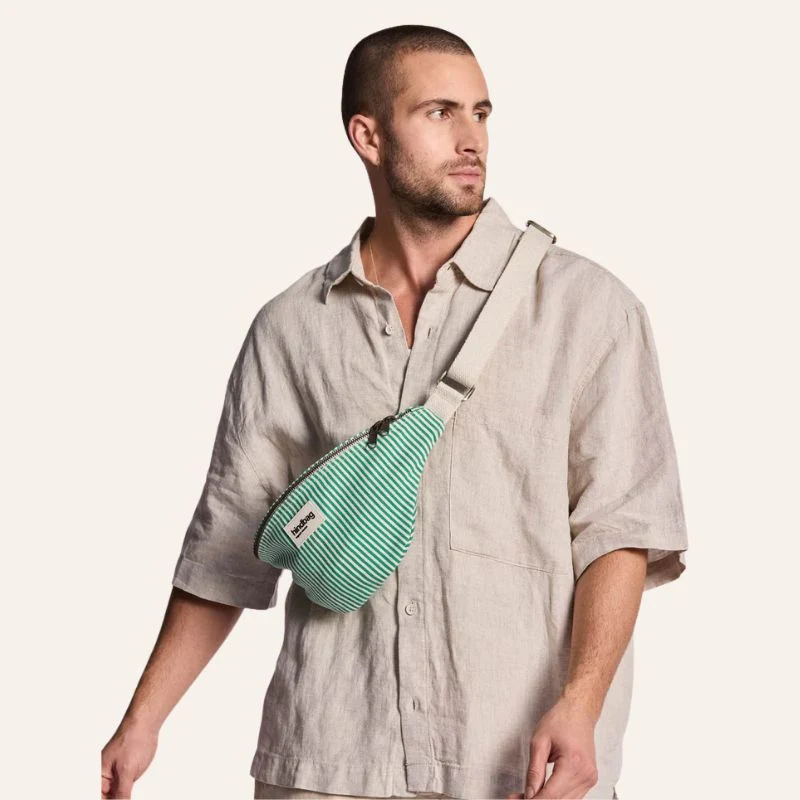Sac banane Olivia rayée coton bio - Hindbag