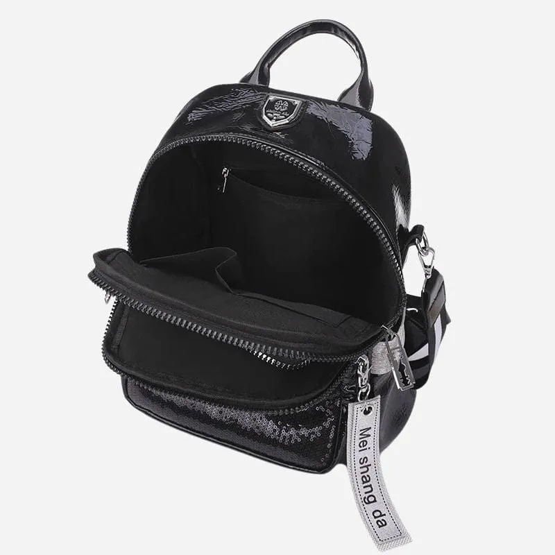 Petit Sac à Dos Cuir Femme Noir