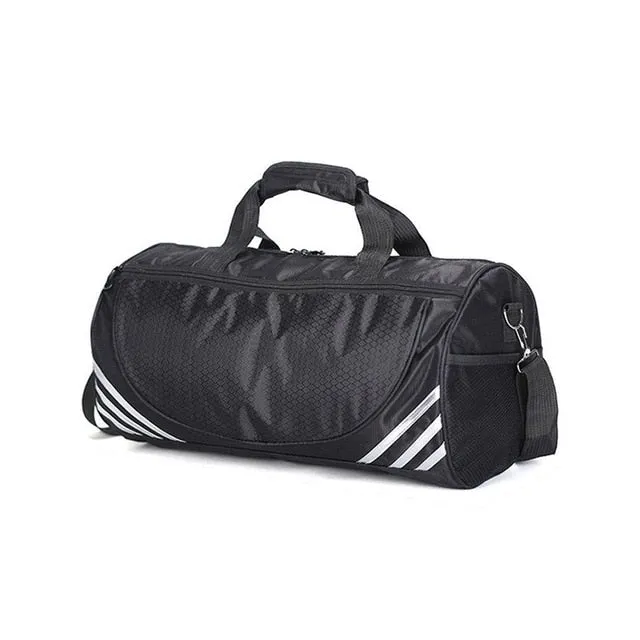 Outdoor Waterproof Nylon Sport Gym Bags Men Women Training Fitness Travel Handbag Yoga Mat Shoulder Cylinder