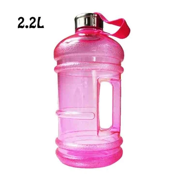 2.2L Large Capacity Water Bottles Outdoor Sports Gym Half Gallon Fitness Training Camping Running Workout