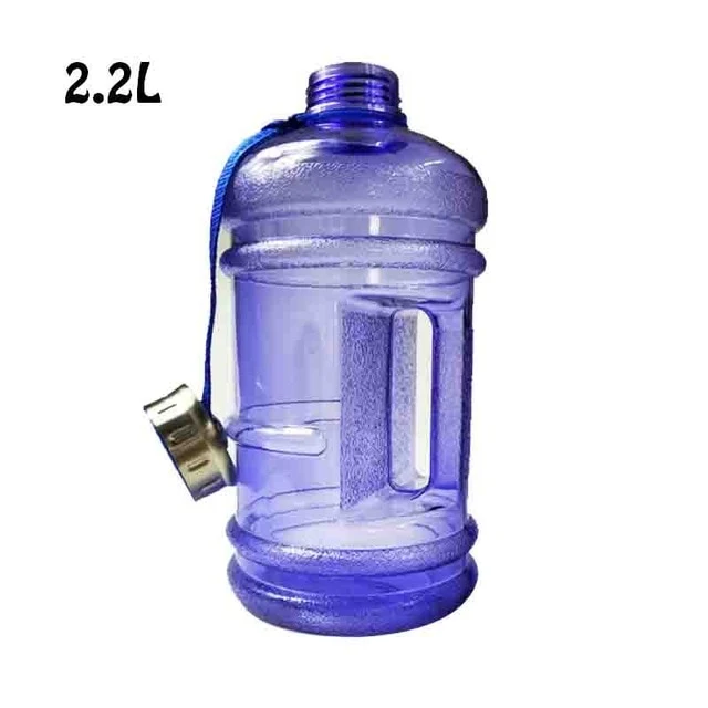 2.2L Large Capacity Water Bottles Outdoor Sports Gym Half Gallon Fitness Training Camping Running Workout