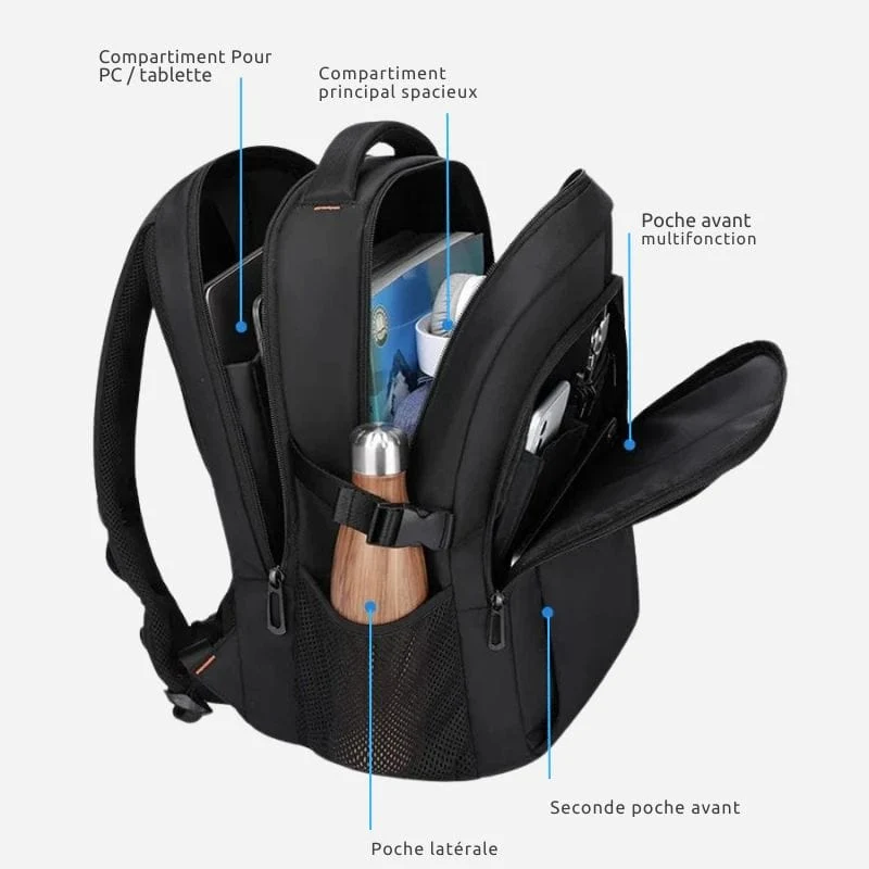 Sac à dos homme travail imperméable
