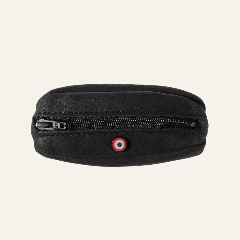 Porte-monnaie compact Charles en cuir nubuck - Larmorie