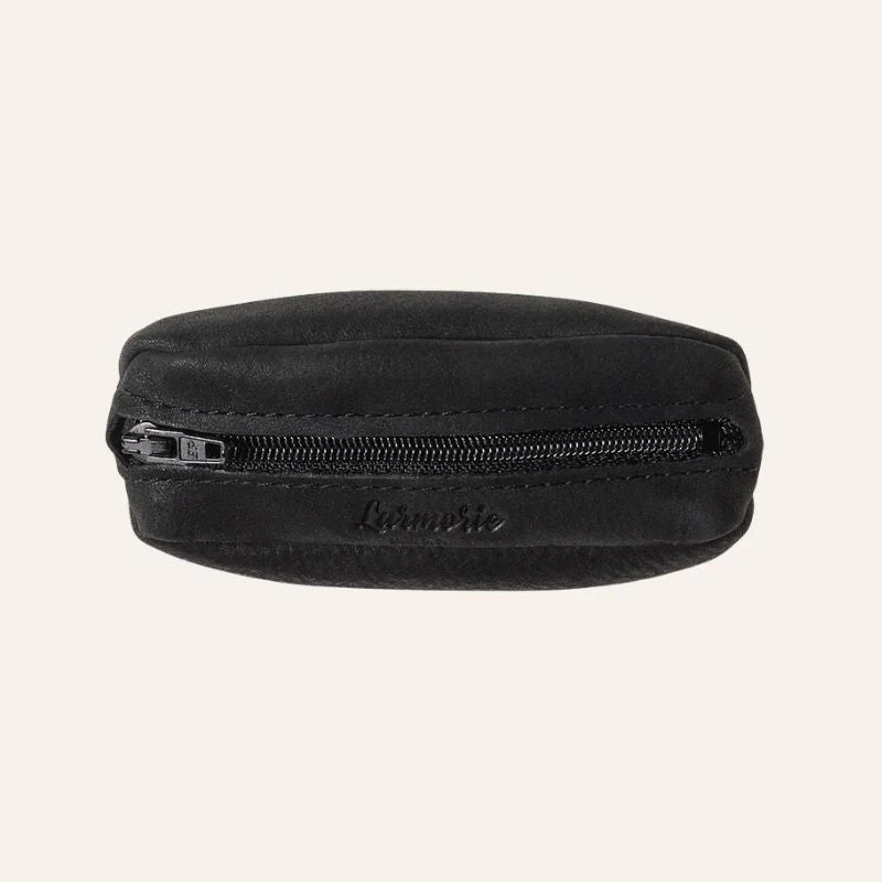 Porte-monnaie compact Charles en cuir nubuck - Larmorie