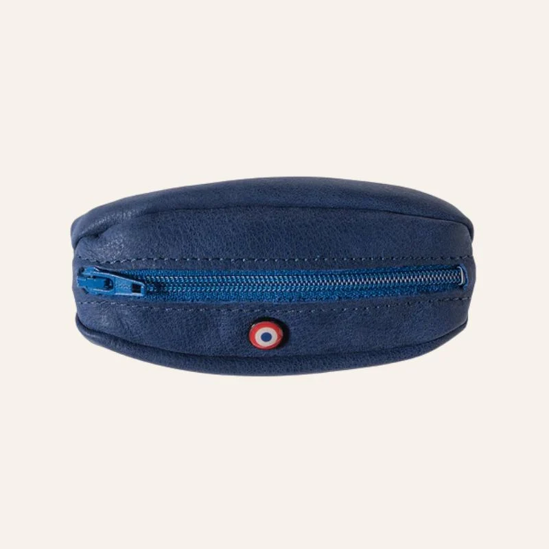 Porte-monnaie compact Charles en cuir nubuck - Larmorie