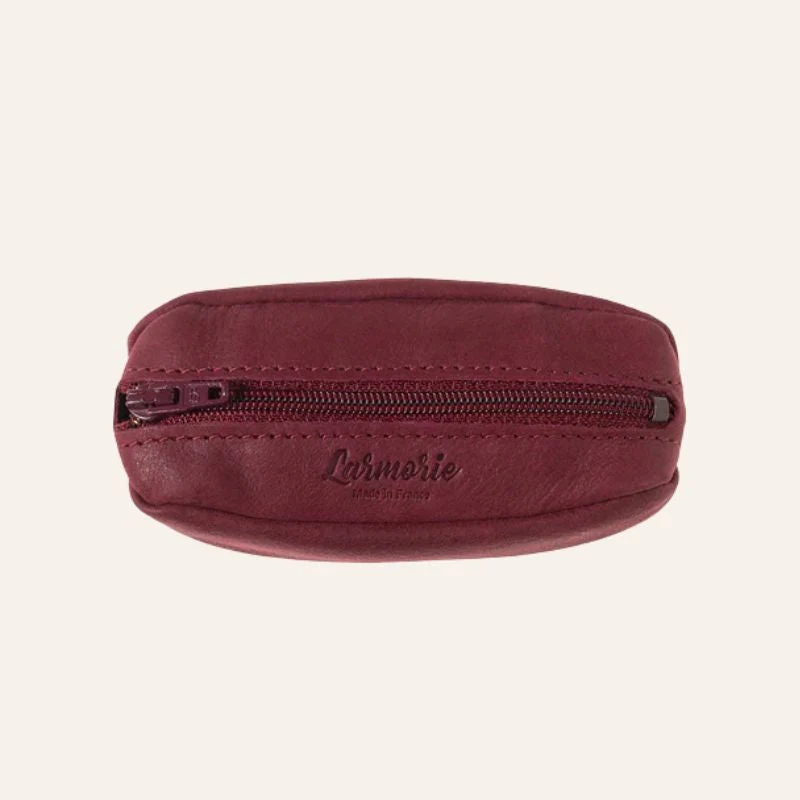 Porte-monnaie compact Charles en cuir nubuck - Larmorie