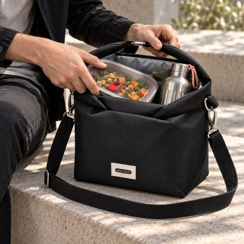 Sac isotherme Lunch Bag grand format roll-top recyclé 10 L - Black & Blum