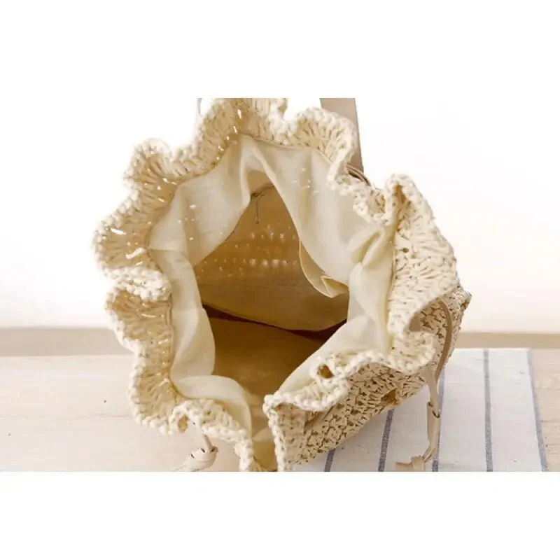 Sac à dos femme paille