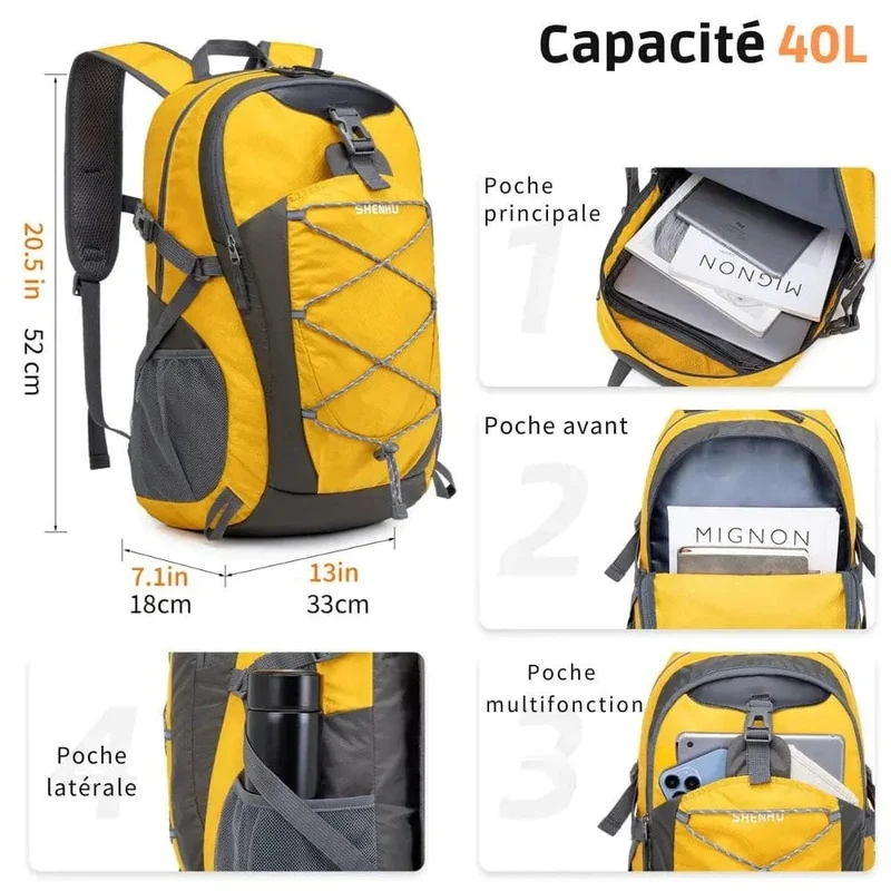 Sac à dos voyage femme 40L