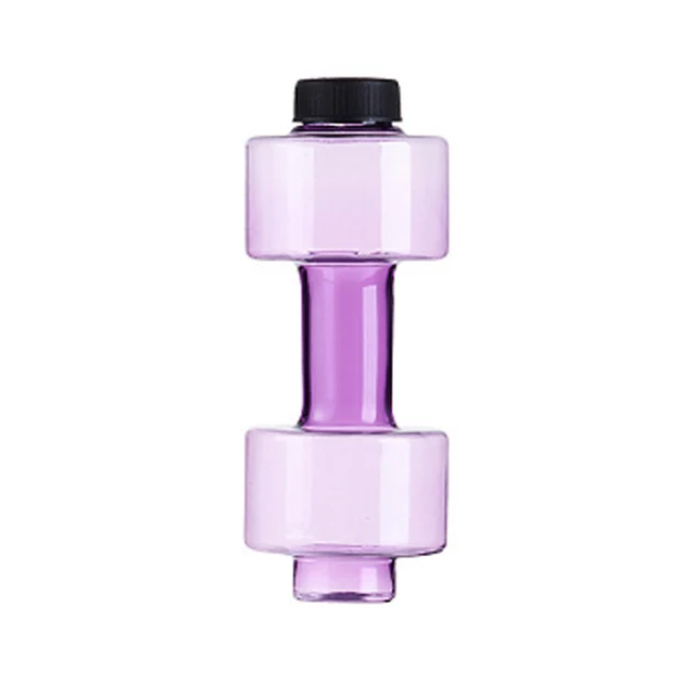 Dumbbells Shaped Plastic 550ml Capacity Gym Sports Water Bottle Outdoor Fitness Bicycle Bike Camping Training