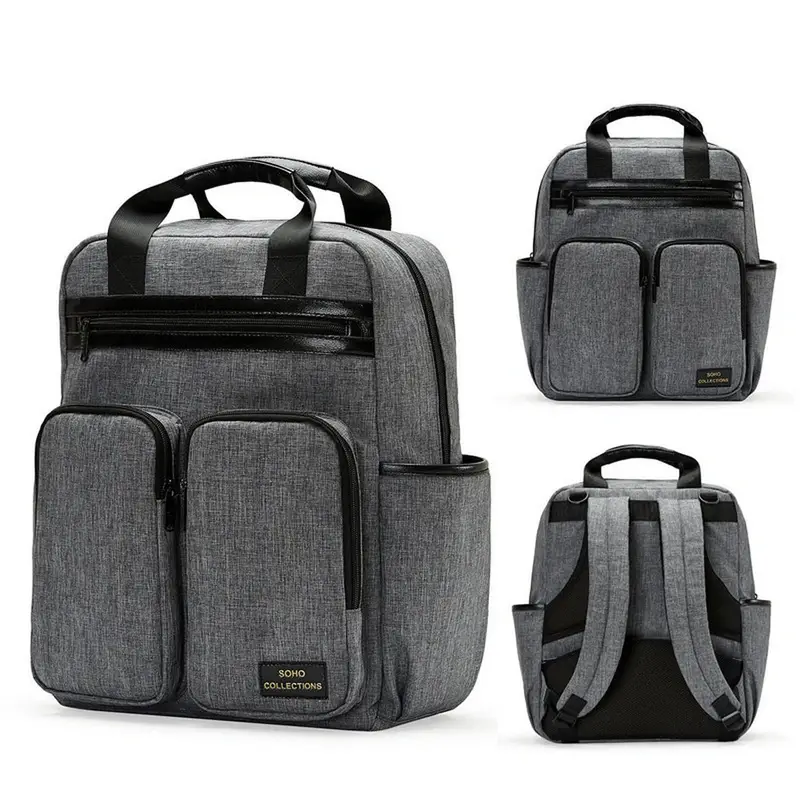 Sac à dos à langer gris