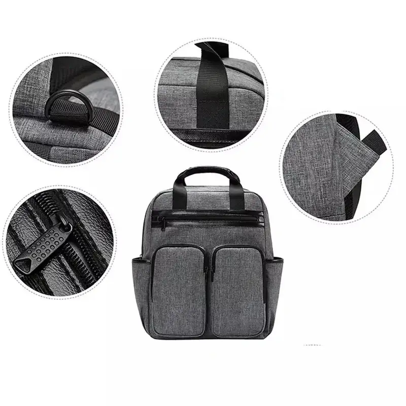 Sac à dos à langer gris