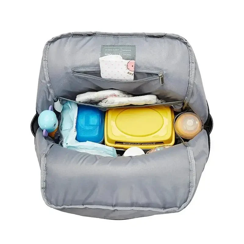 Sac à dos à langer gris