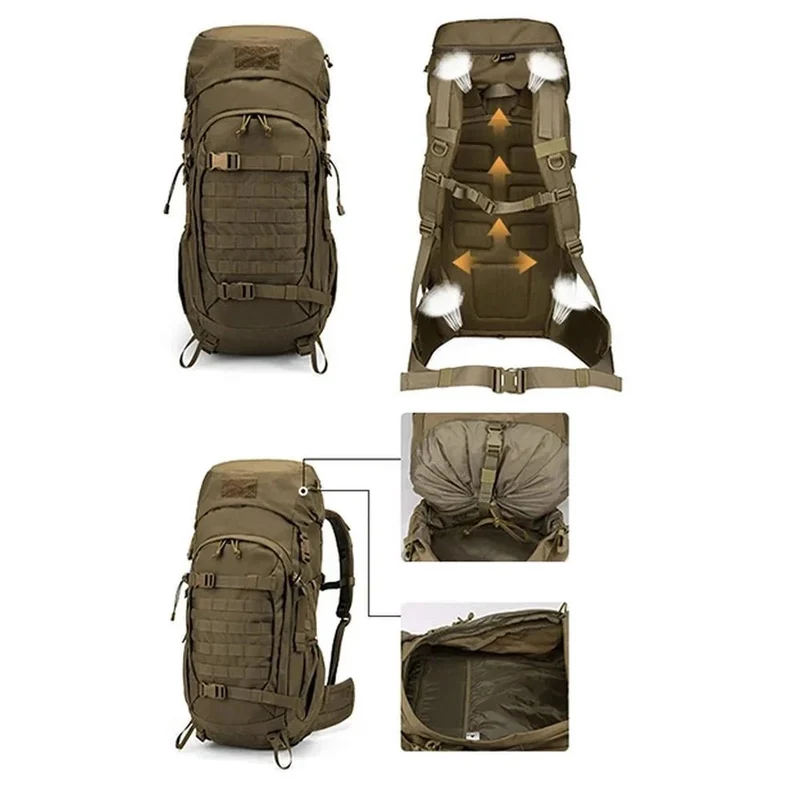 Grand sac à dos militaire 50L 600D