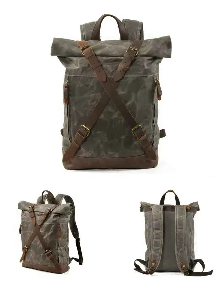 Sac à dos vintage toile